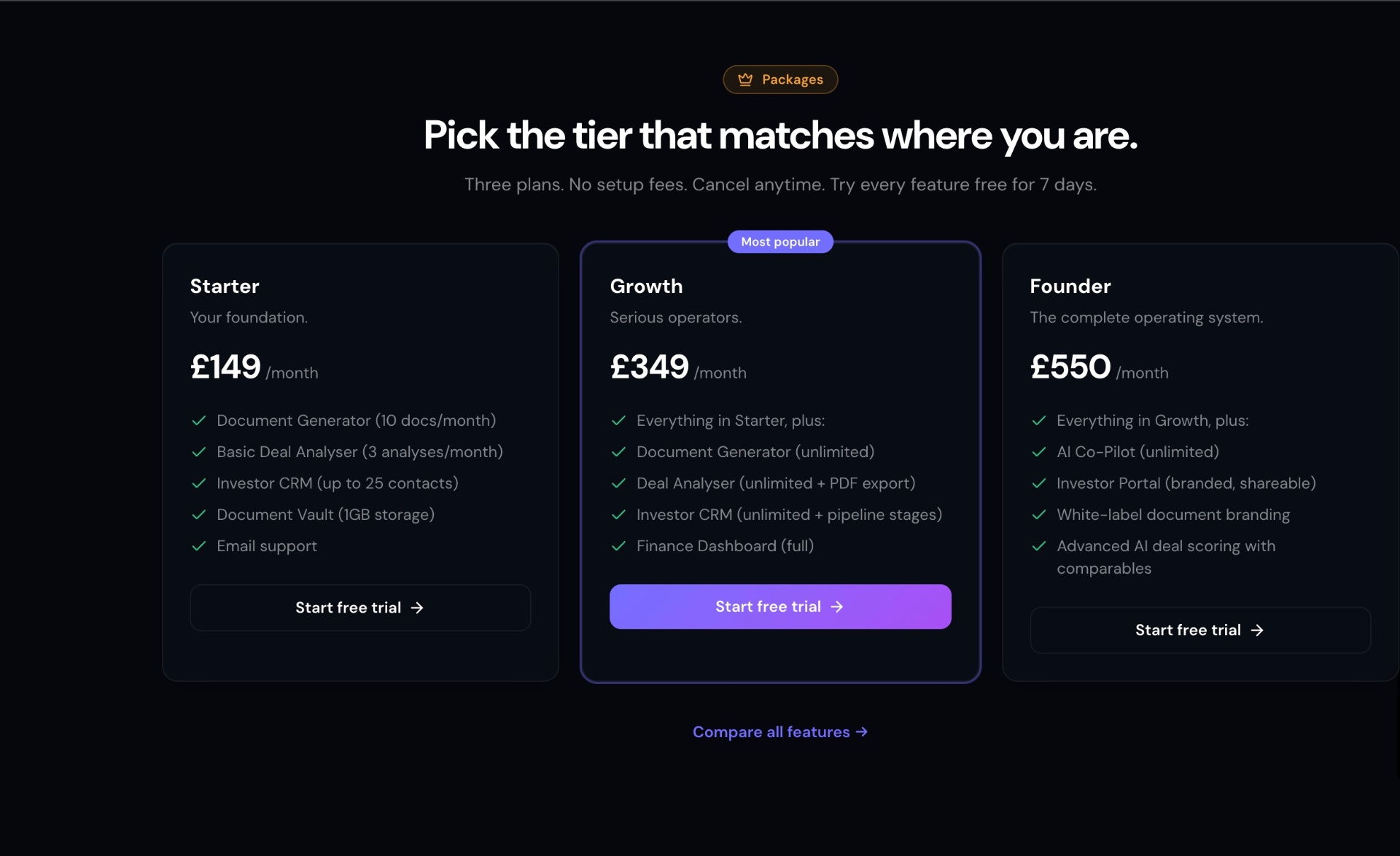 Premium Pricing Page